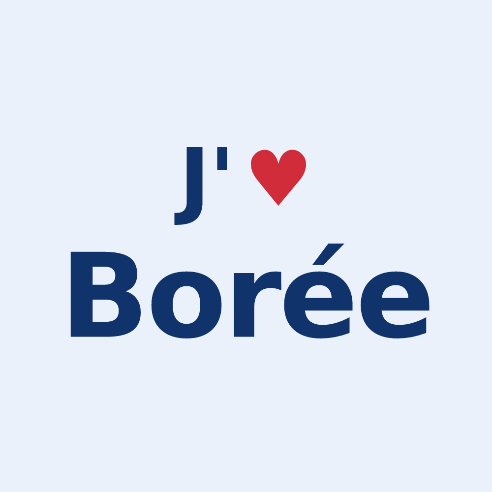 Sticker personnalisé Borée — design J'aime Borée