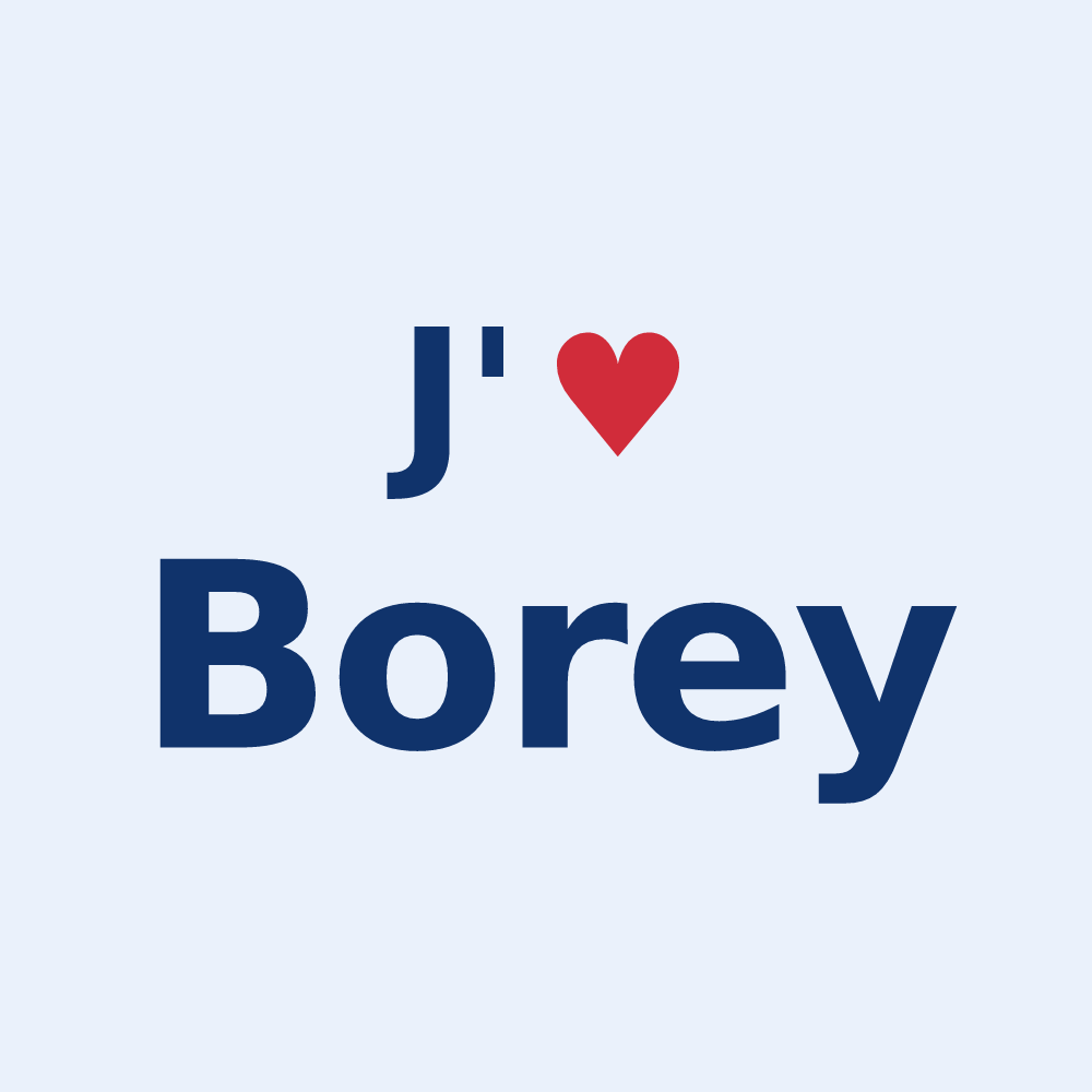 Sticker personnalisé Borey — design J'aime Borey
