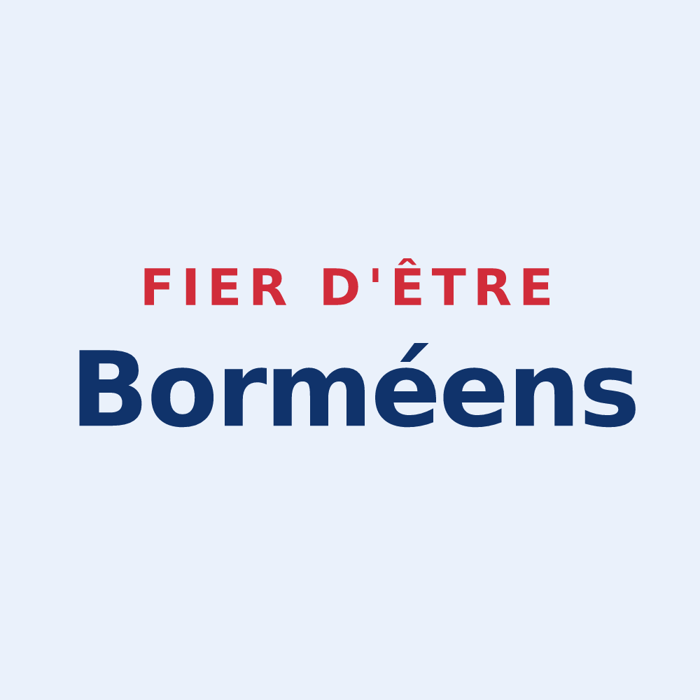 Sticker « Fier d'être Borméens » — design pour Bormes-les-Mimosas
