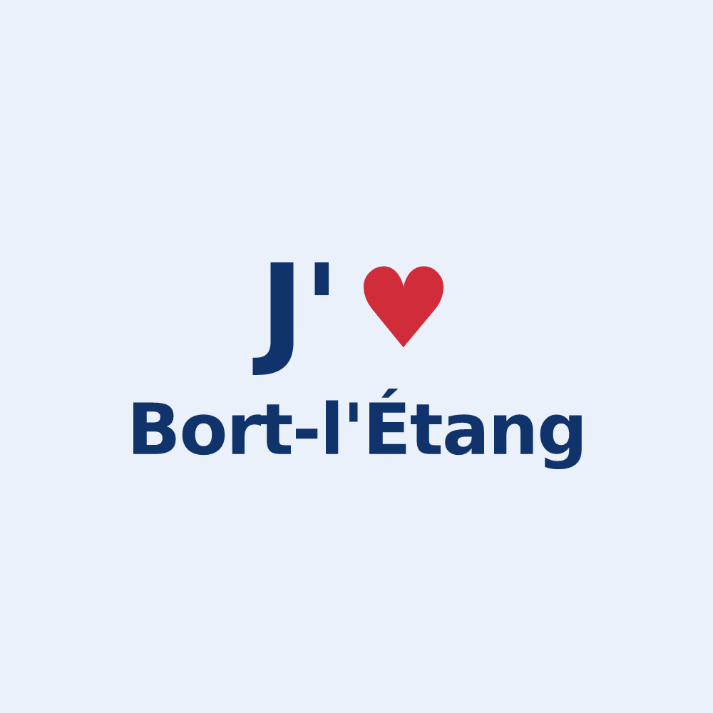 Sticker personnalisé Bort-l'Étang — design J'aime Bort-l'Étang