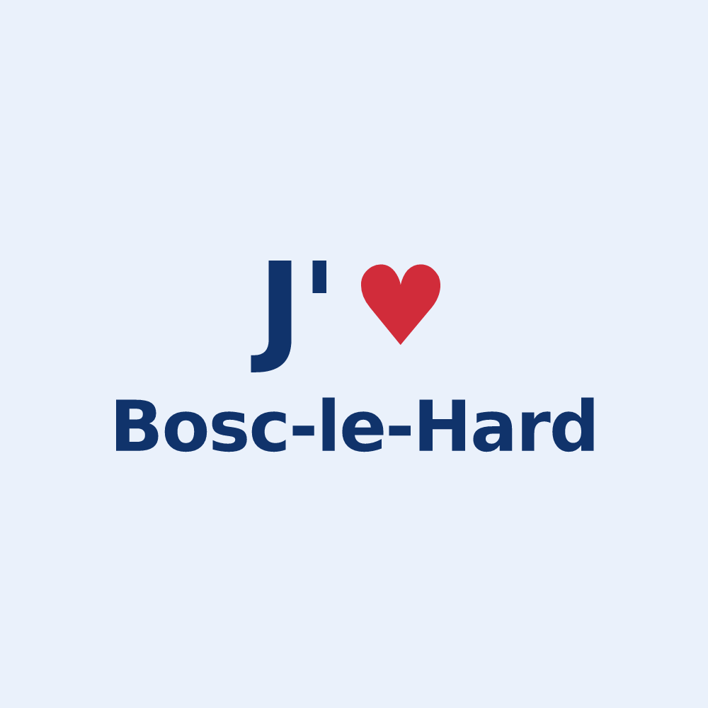 Sticker personnalisé Bosc-le-Hard — design J'aime Bosc-le-Hard