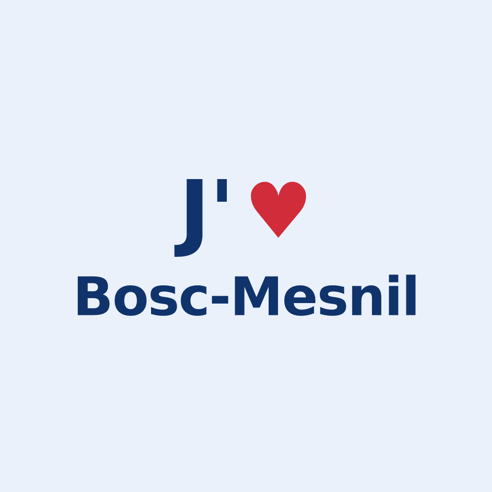 Sticker personnalisé Bosc-Mesnil — design J'aime Bosc-Mesnil