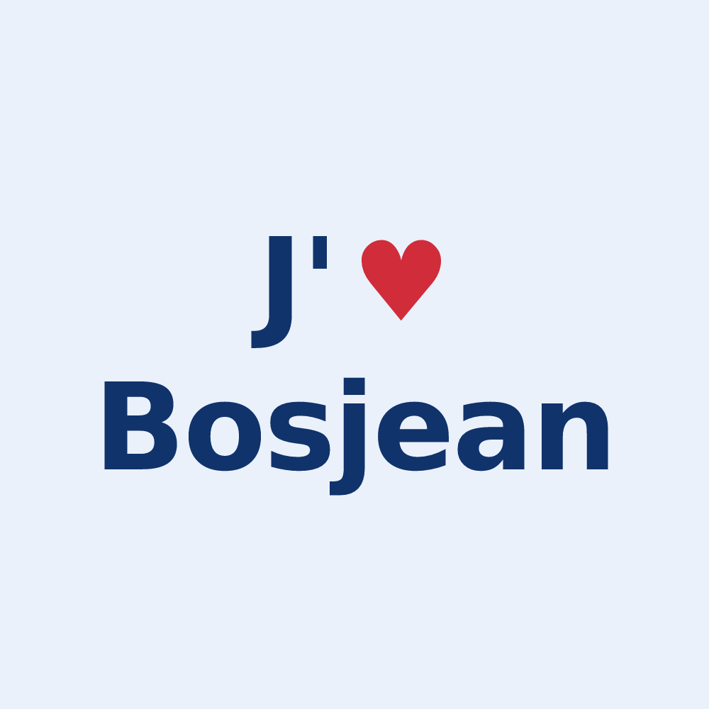 Sticker personnalisé Bosjean — design J'aime Bosjean