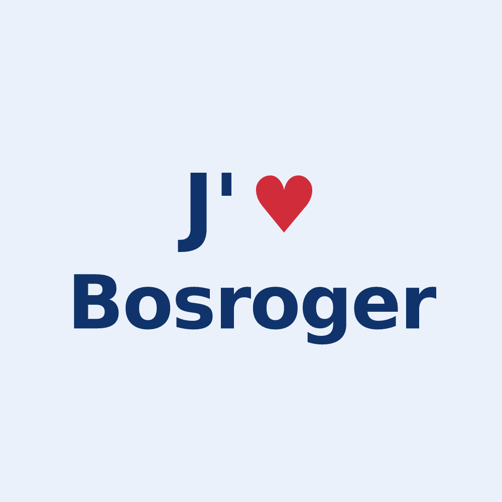 Sticker personnalisé Bosroger — design J'aime Bosroger