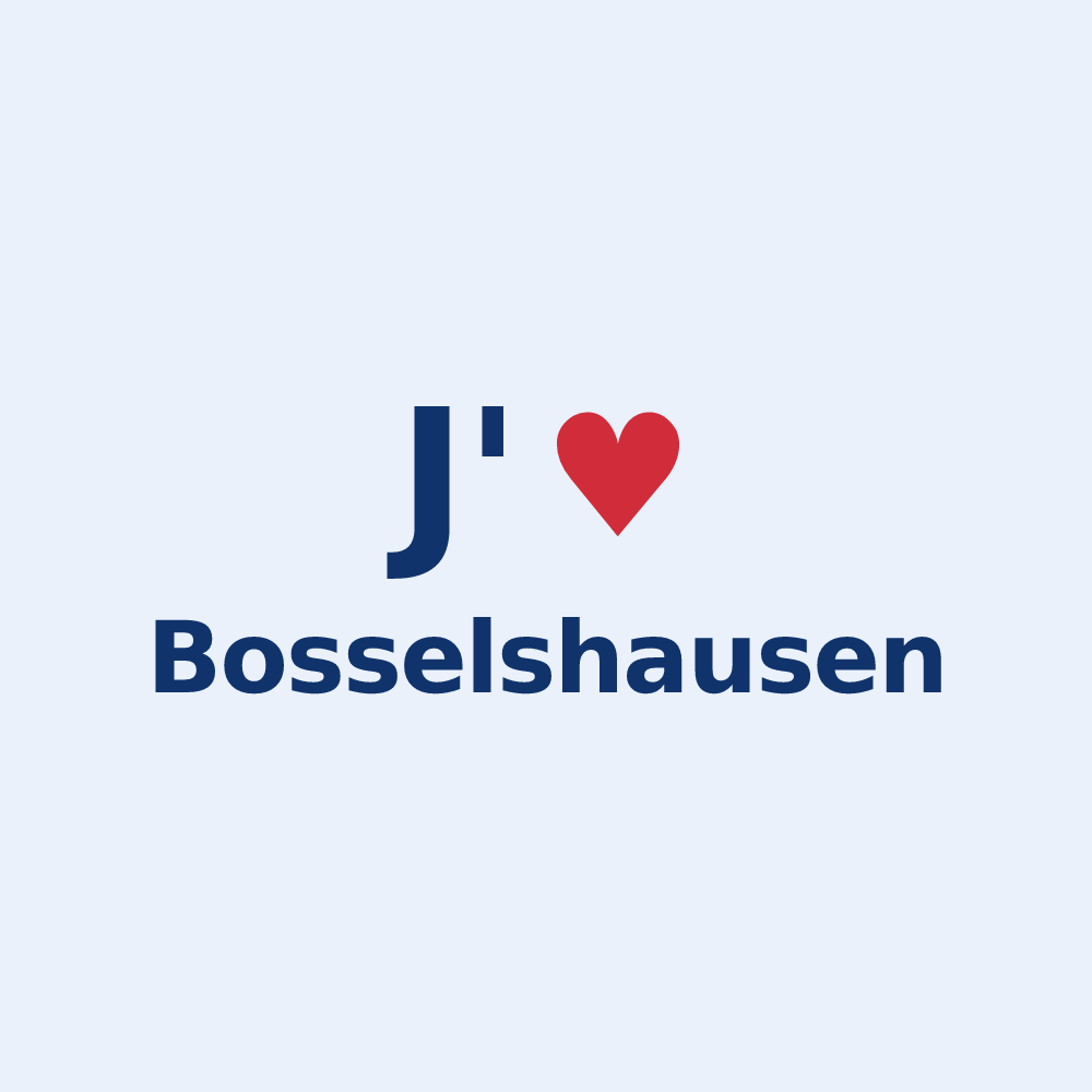 Sticker personnalisé Bosselshausen — design J'aime Bosselshausen