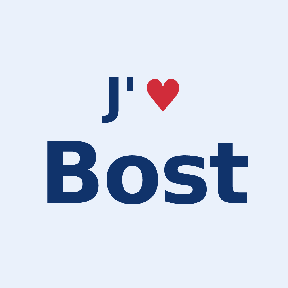 Sticker personnalisé Bost — design J'aime Bost
