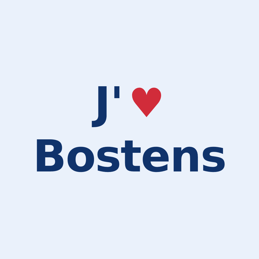 Sticker personnalisé Bostens — design J'aime Bostens
