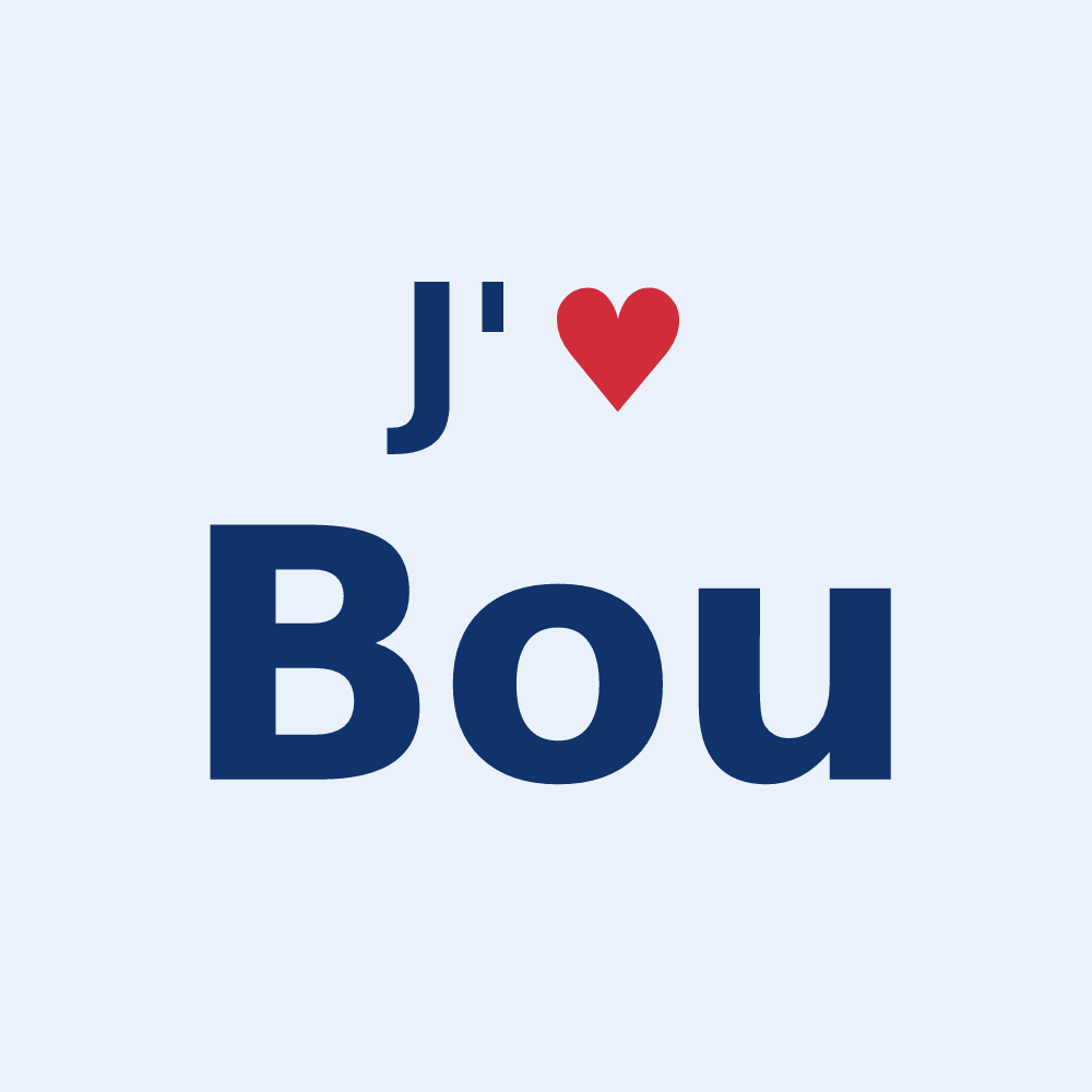 Sticker personnalisé Bou — design J'aime Bou