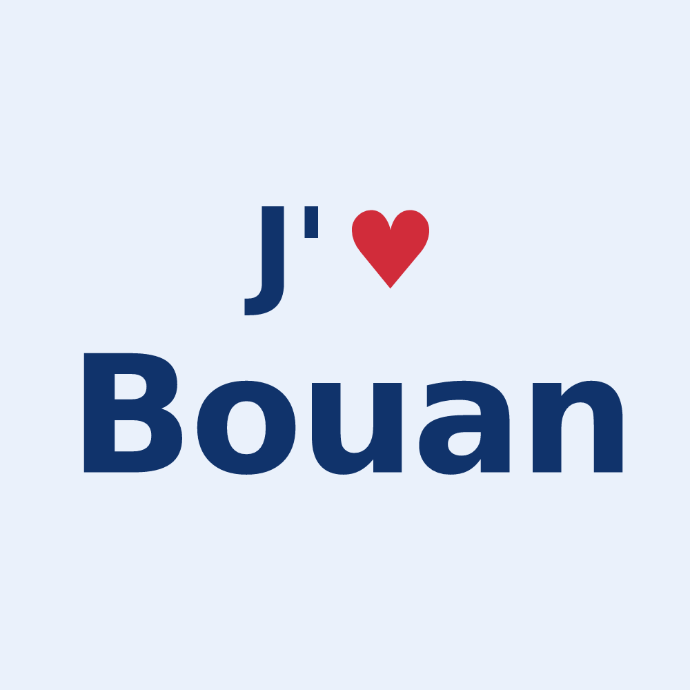 Sticker personnalisé Bouan — design J'aime Bouan