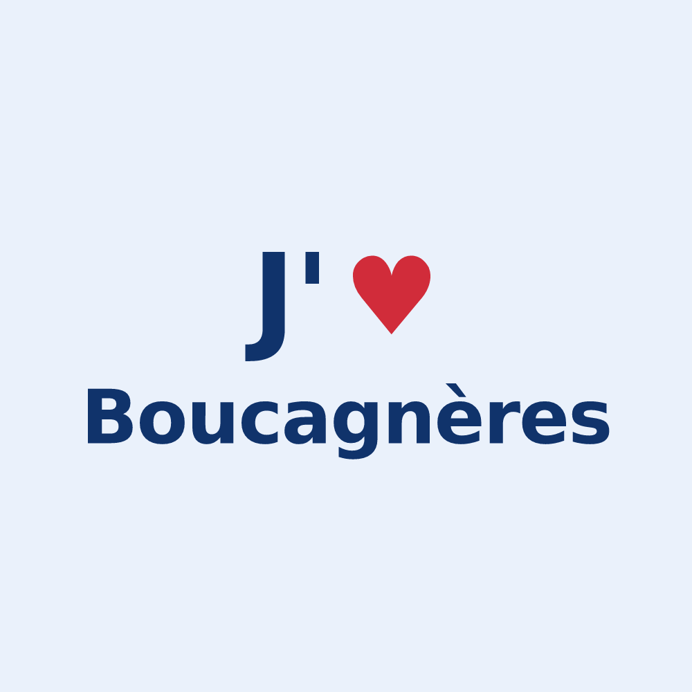 Sticker personnalisé Boucagnères — design J'aime Boucagnères