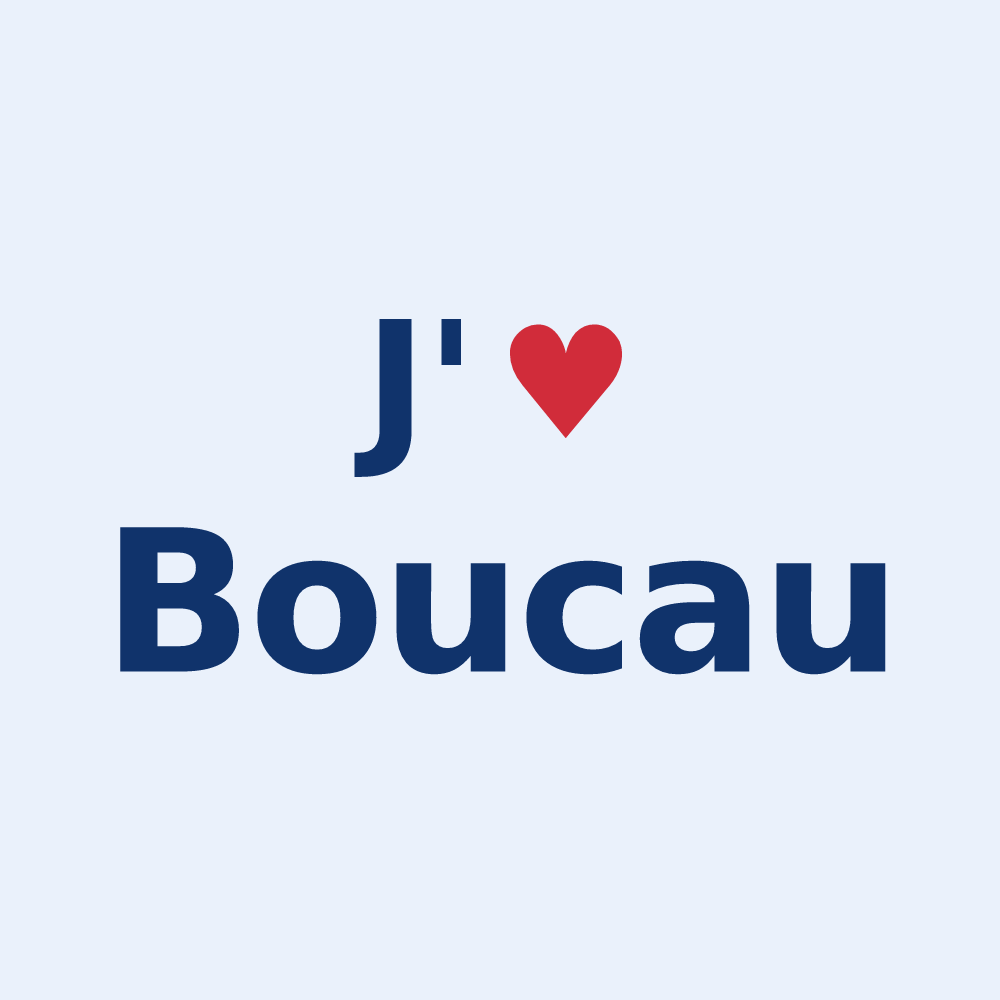 Sticker personnalisé Boucau — design J'aime Boucau
