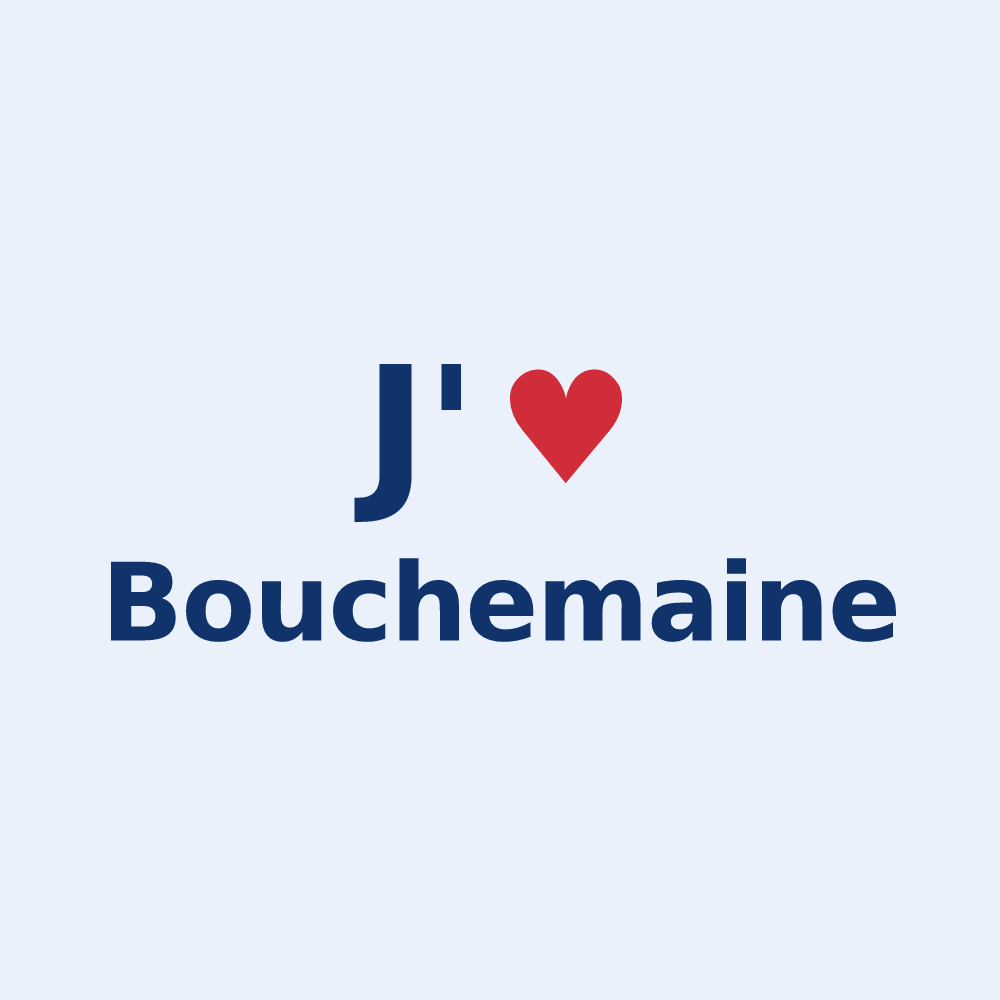Sticker personnalisé Bouchemaine — design J'aime Bouchemaine