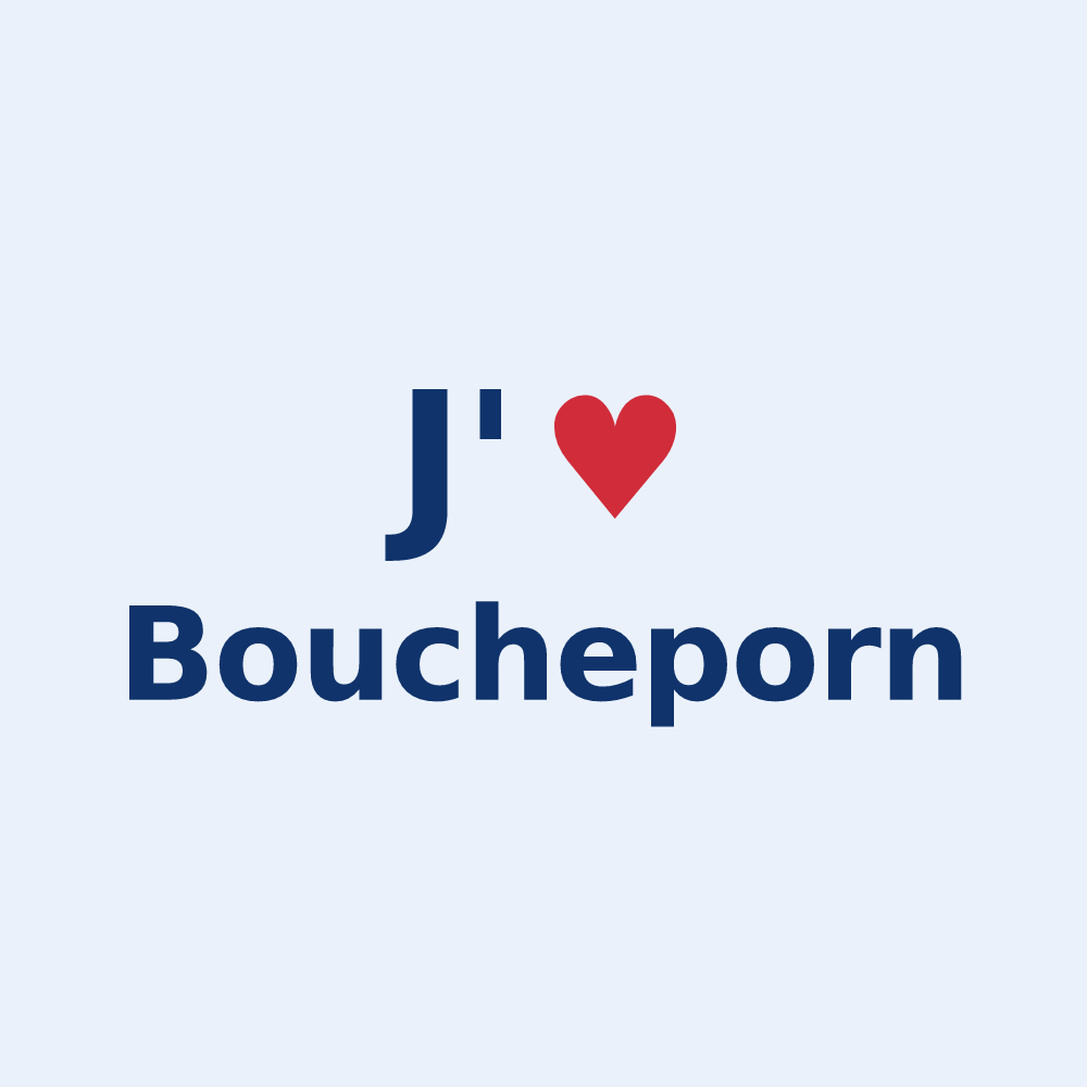 Sticker personnalisé Boucheporn — design J'aime Boucheporn