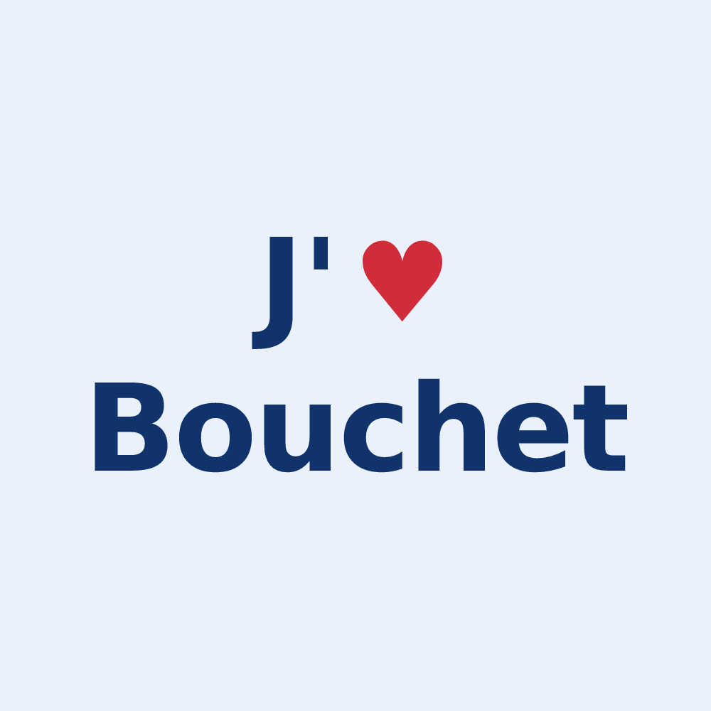 Sticker personnalisé Bouchet — design J'aime Bouchet