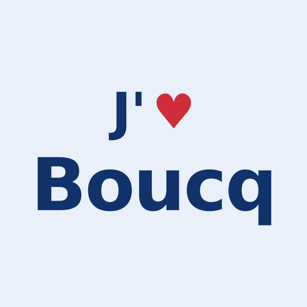 Sticker personnalisé Boucq — design J'aime Boucq