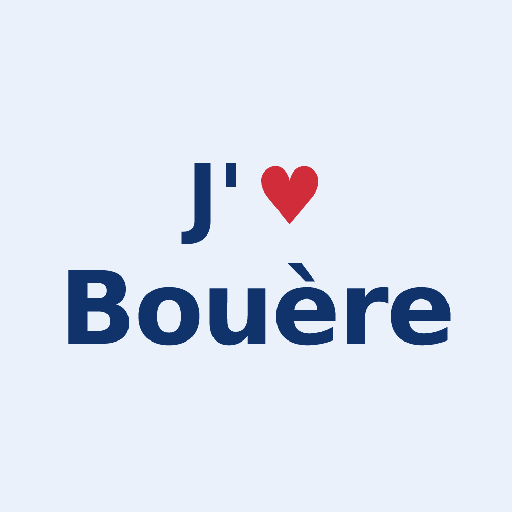 Sticker personnalisé Bouère — design J'aime Bouère