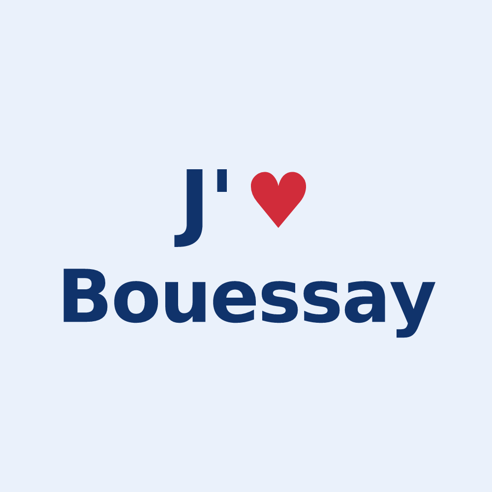 Sticker personnalisé Bouessay — design J'aime Bouessay