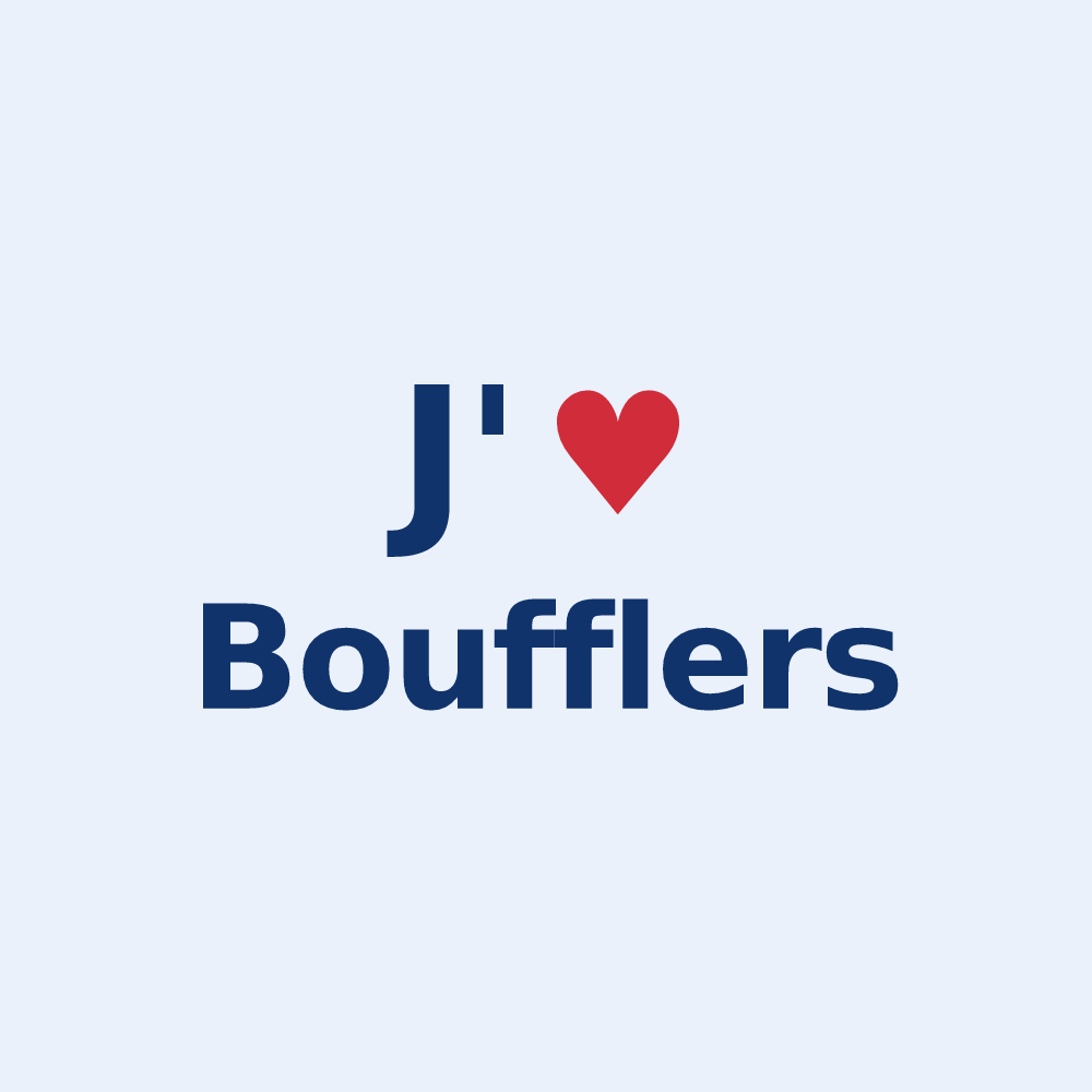 Sticker personnalisé Boufflers — design J'aime Boufflers