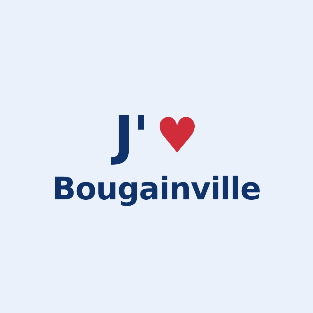 Sticker personnalisé Bougainville — design J'aime Bougainville