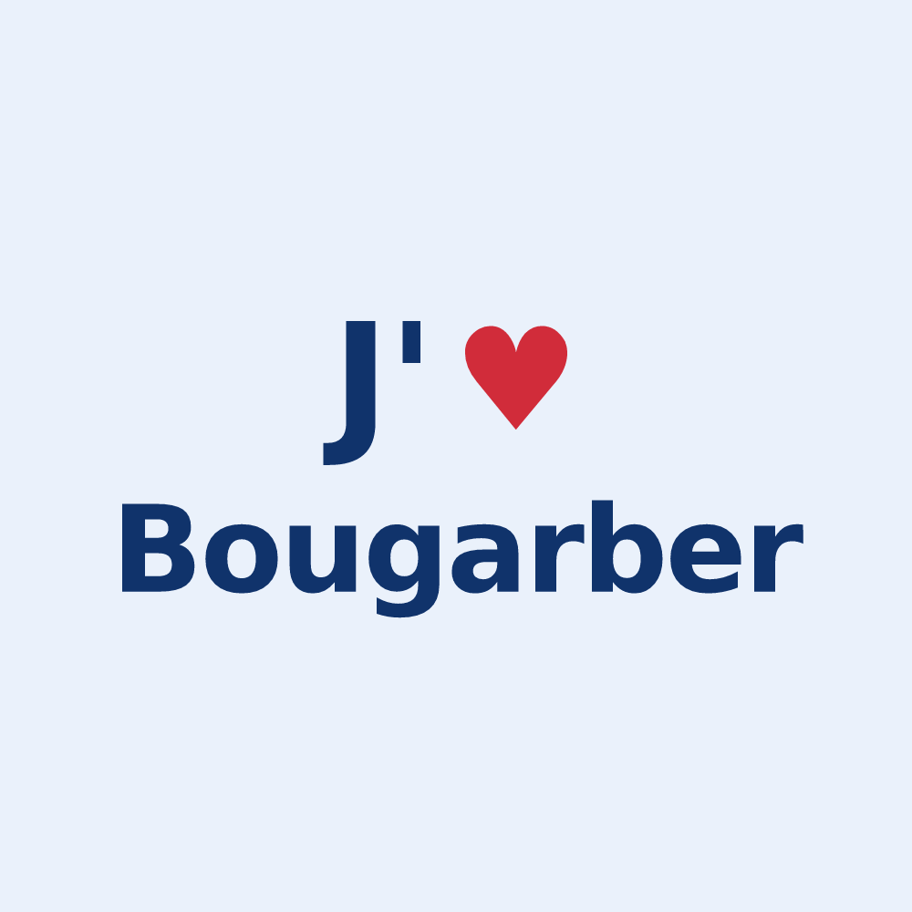 Sticker personnalisé Bougarber — design J'aime Bougarber