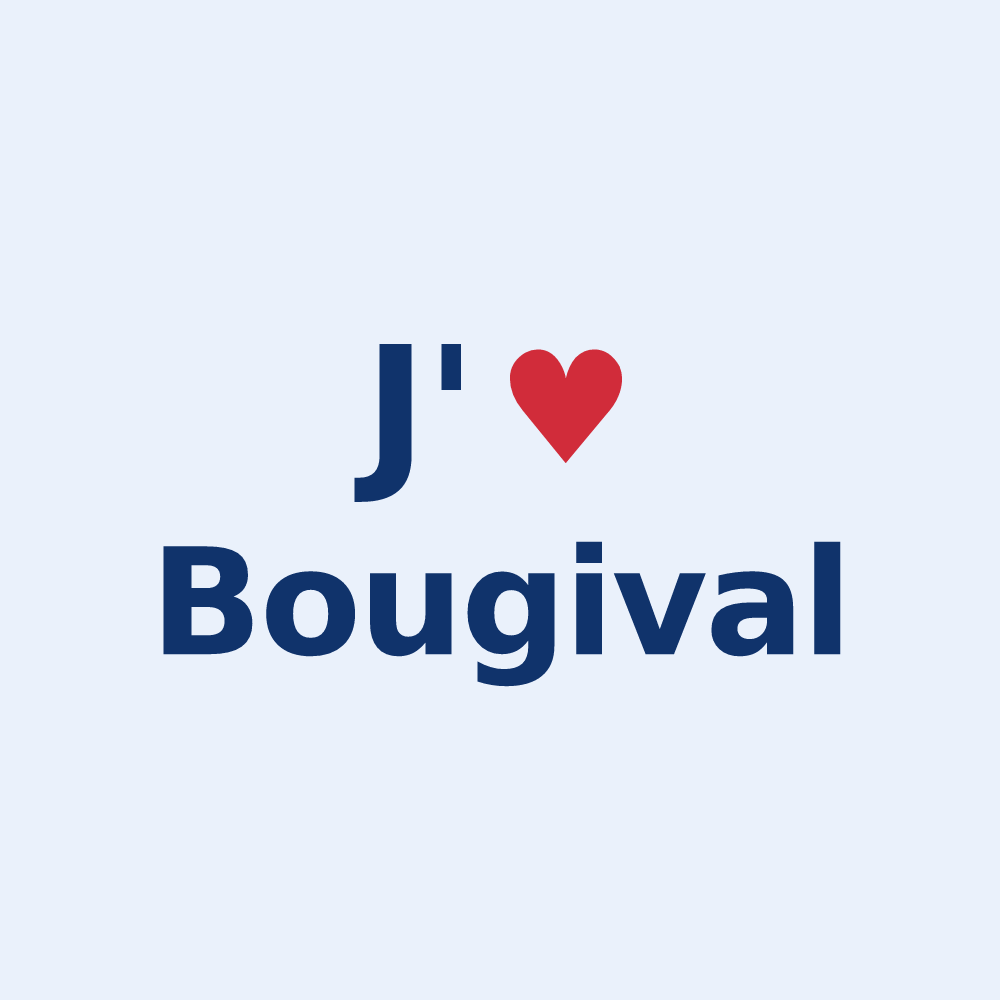 Sticker personnalisé Bougival — design J'aime Bougival