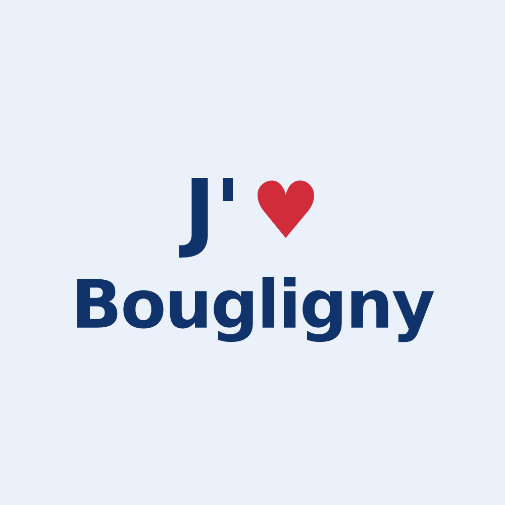 Sticker personnalisé Bougligny — design J'aime Bougligny