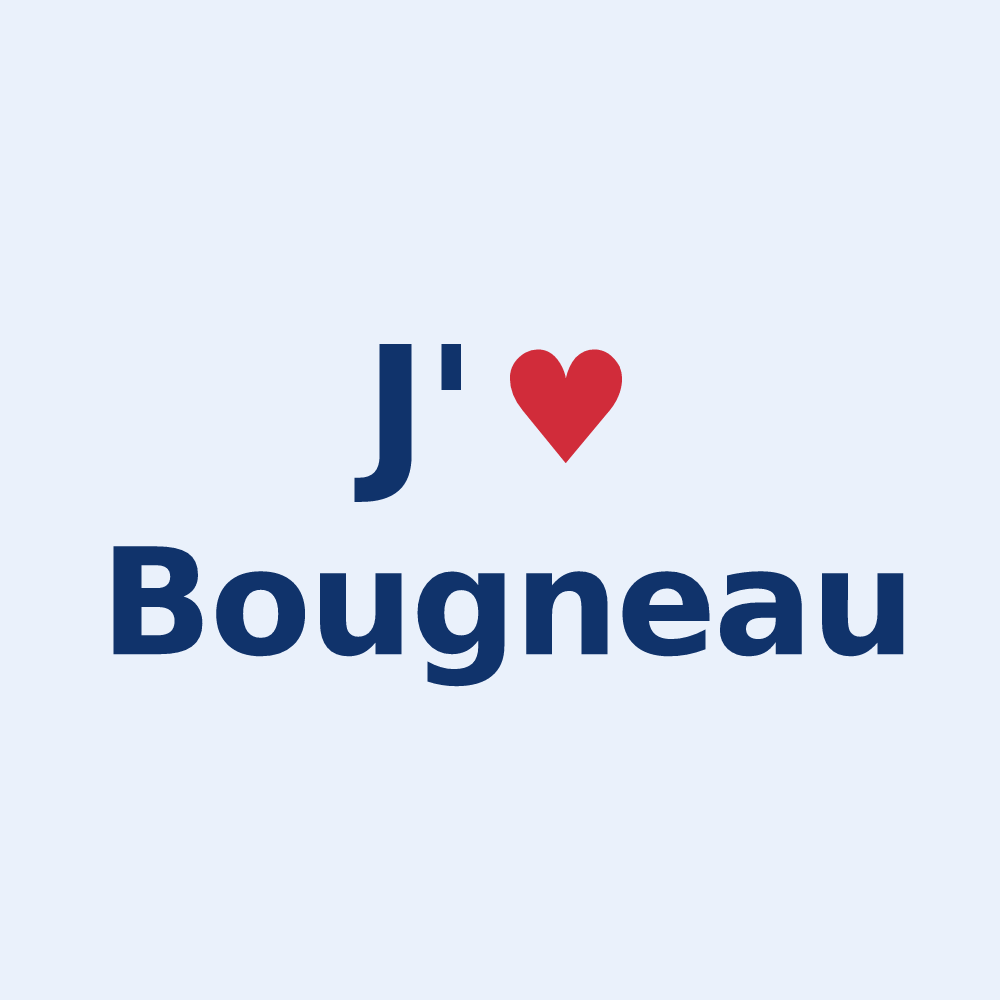Sticker personnalisé Bougneau — design J'aime Bougneau