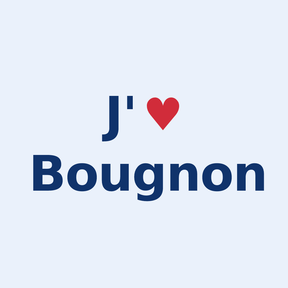 Sticker personnalisé Bougnon — design J'aime Bougnon