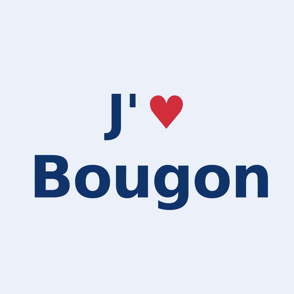 Sticker personnalisé Bougon — design J'aime Bougon