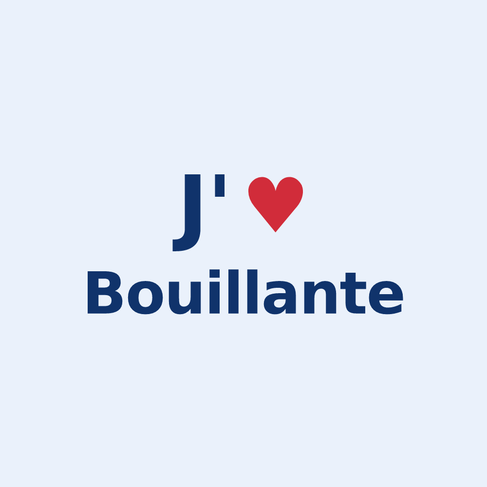 Sticker personnalisé Bouillante — design J'aime Bouillante