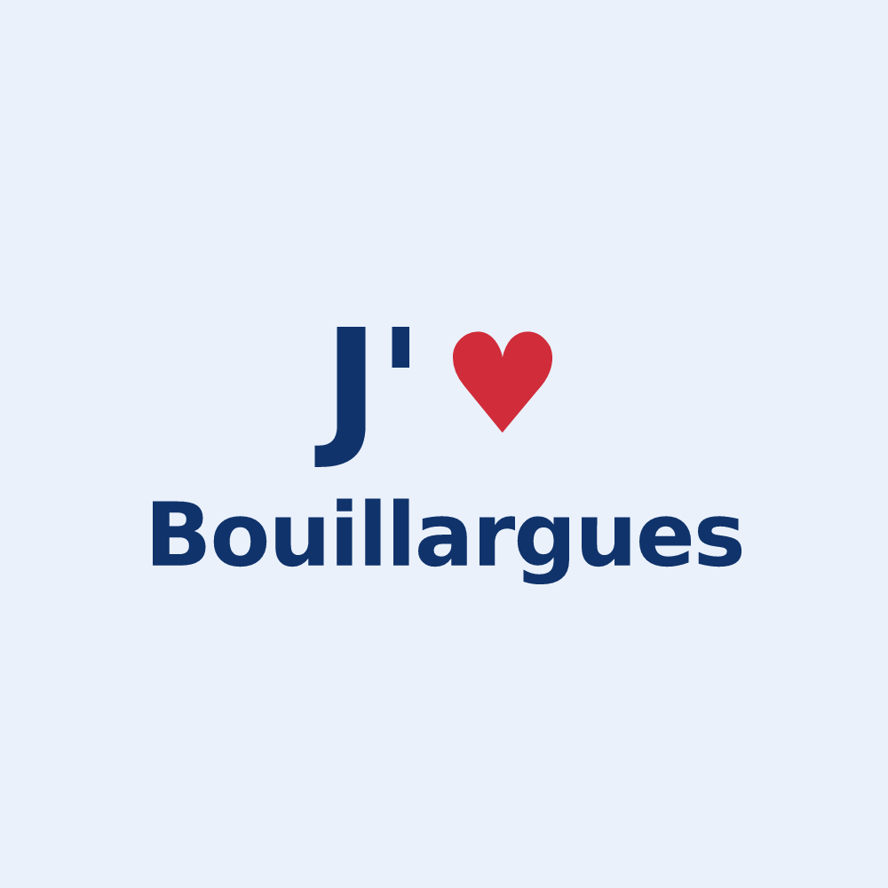 Sticker personnalisé Bouillargues — design J'aime Bouillargues