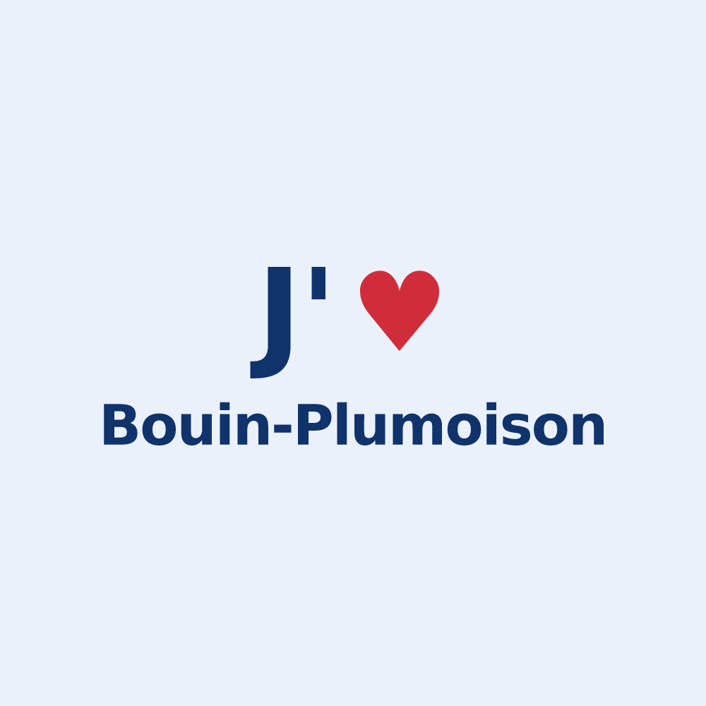 Sticker personnalisé Bouin-Plumoison — design J'aime Bouin-Plumoison