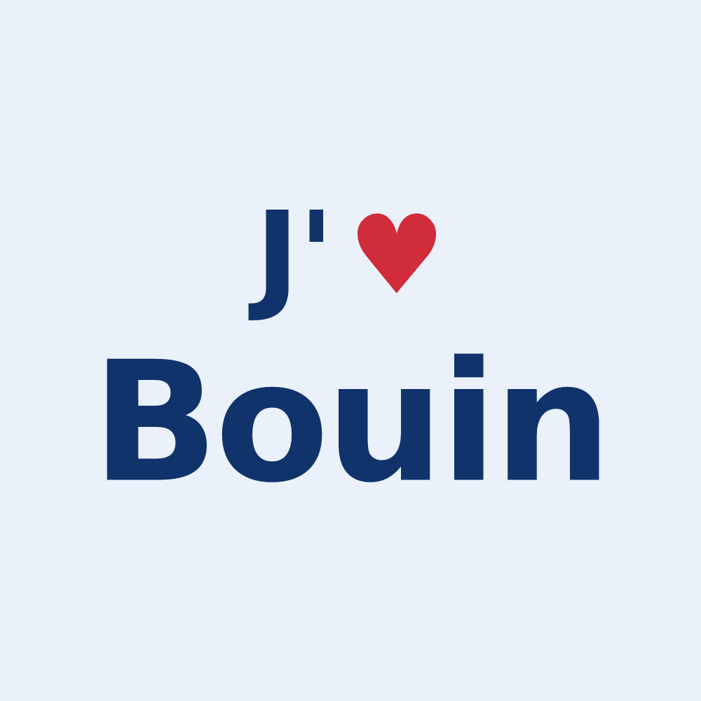Sticker personnalisé Bouin — design J'aime Bouin