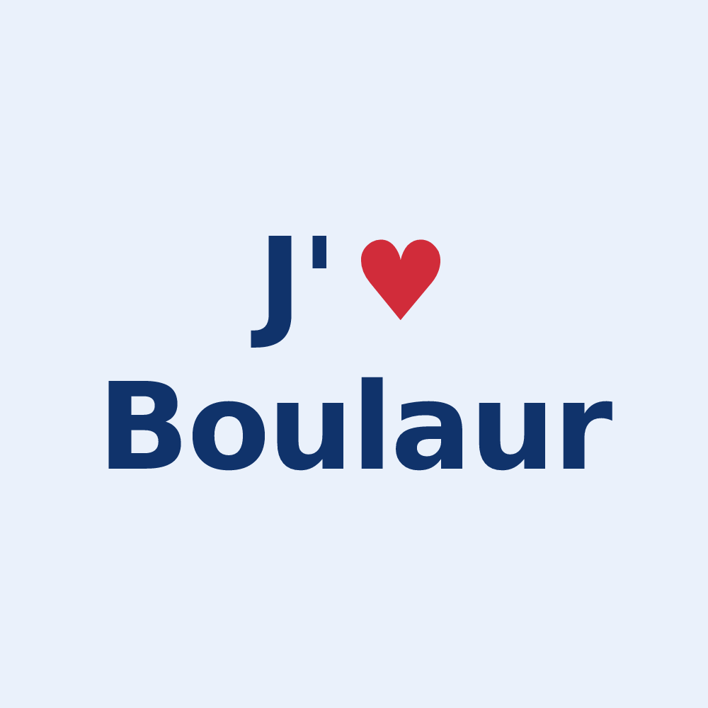 Sticker personnalisé Boulaur — design J'aime Boulaur