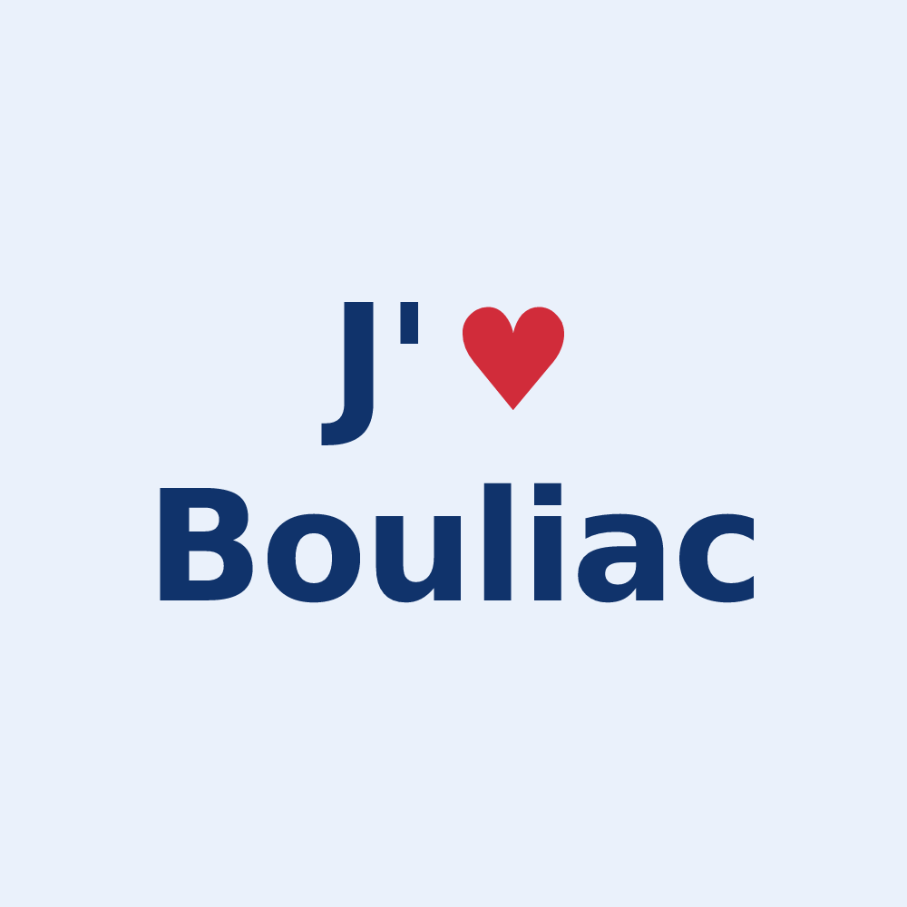 Sticker personnalisé Bouliac — design J'aime Bouliac