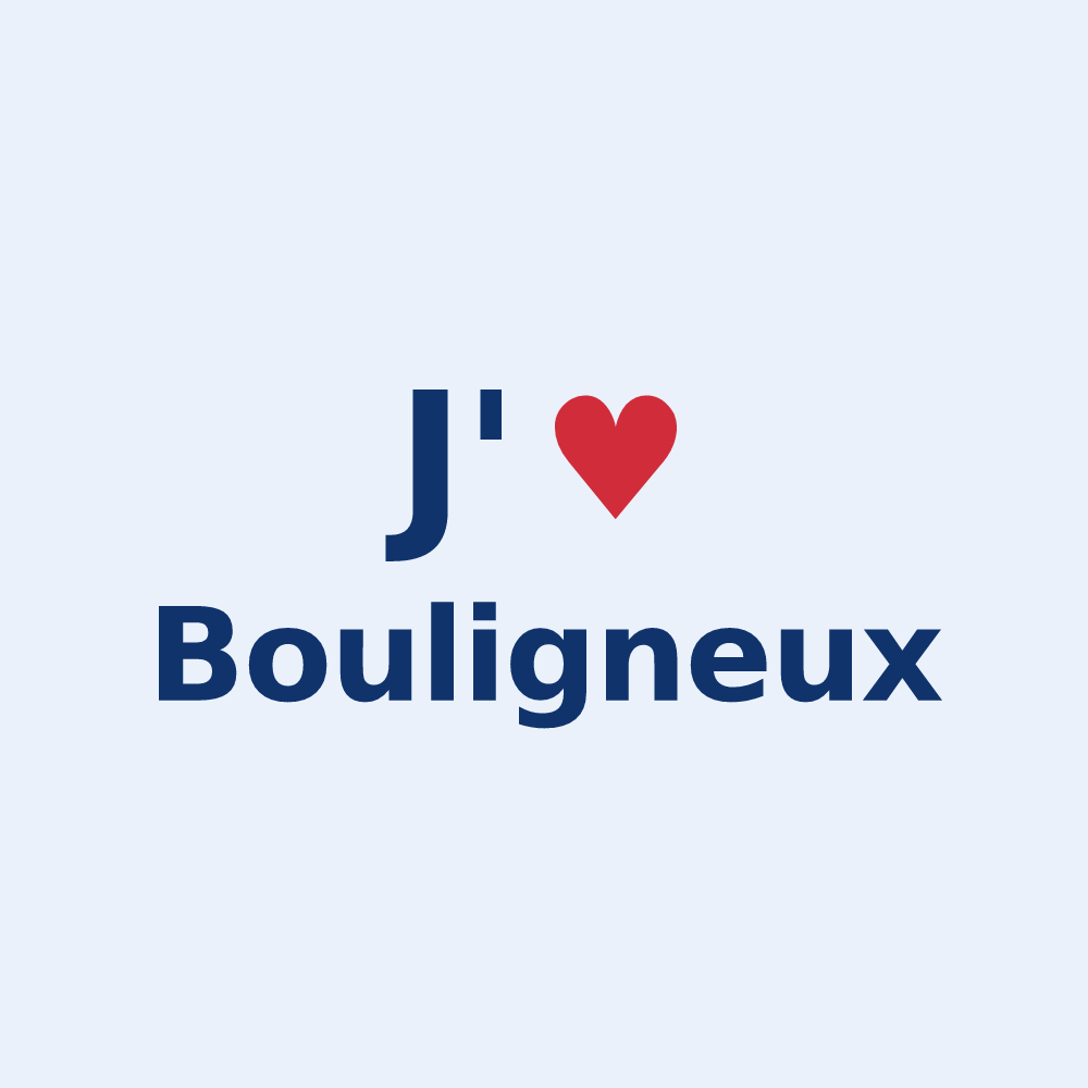 Sticker personnalisé Bouligneux — design J'aime Bouligneux