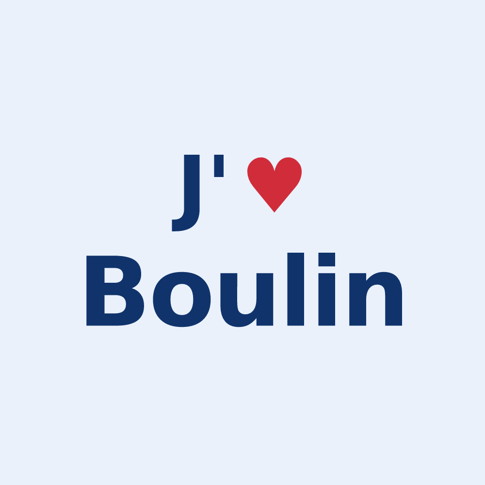 Sticker personnalisé Boulin — design J'aime Boulin