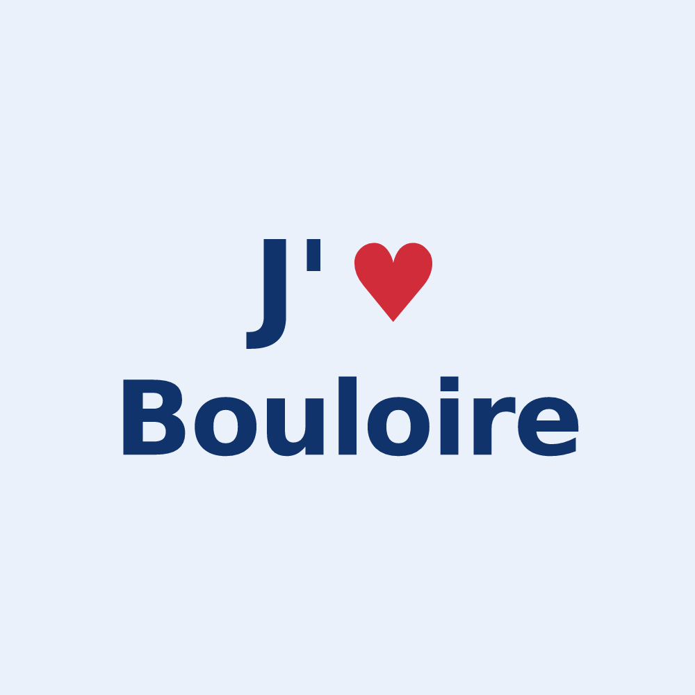 Sticker personnalisé Bouloire — design « J'aime Bouloire » imprimé sur le sticker