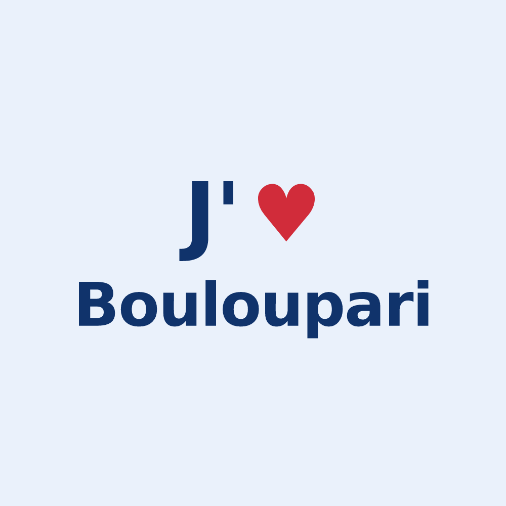Sticker personnalisé Bouloupari — design J'aime Bouloupari