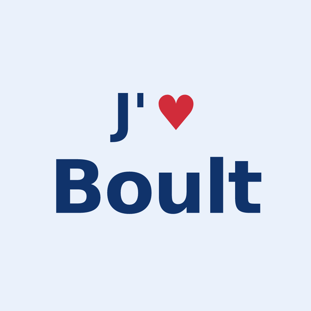 Sticker personnalisé Boult — design J'aime Boult