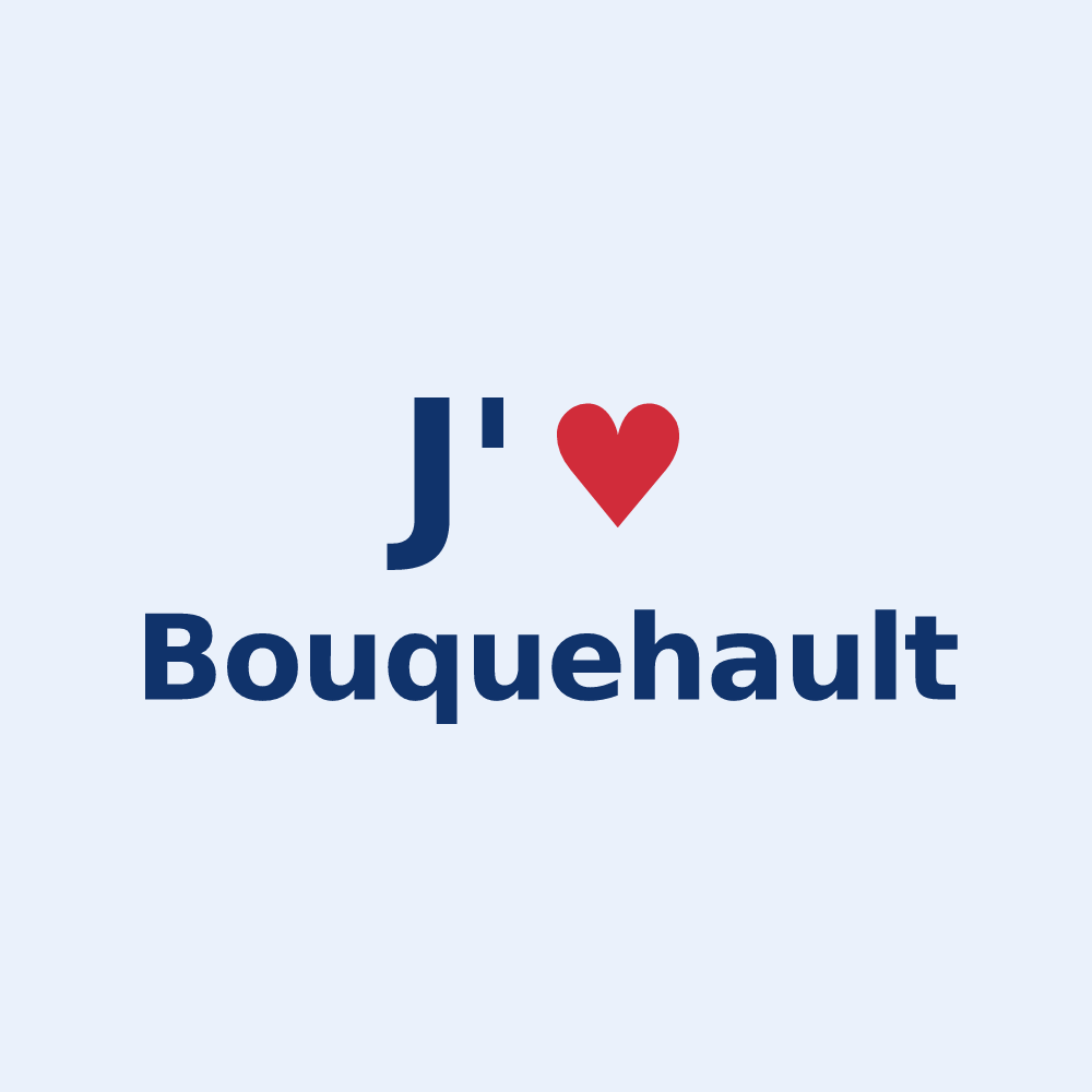 Sticker personnalisé Bouquehault — design J'aime Bouquehault