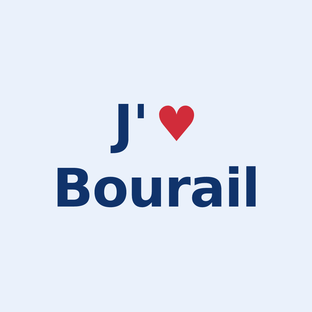 Sticker personnalisé Bourail — design J'aime Bourail