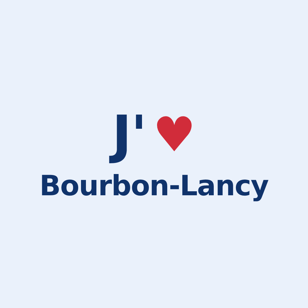 Sticker personnalisé Bourbon-Lancy — design J'aime Bourbon-Lancy