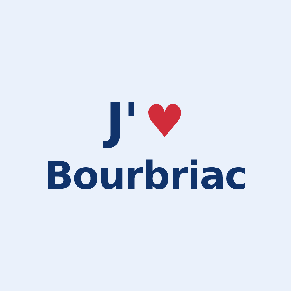 Sticker personnalisé Bourbriac — design J'aime Bourbriac