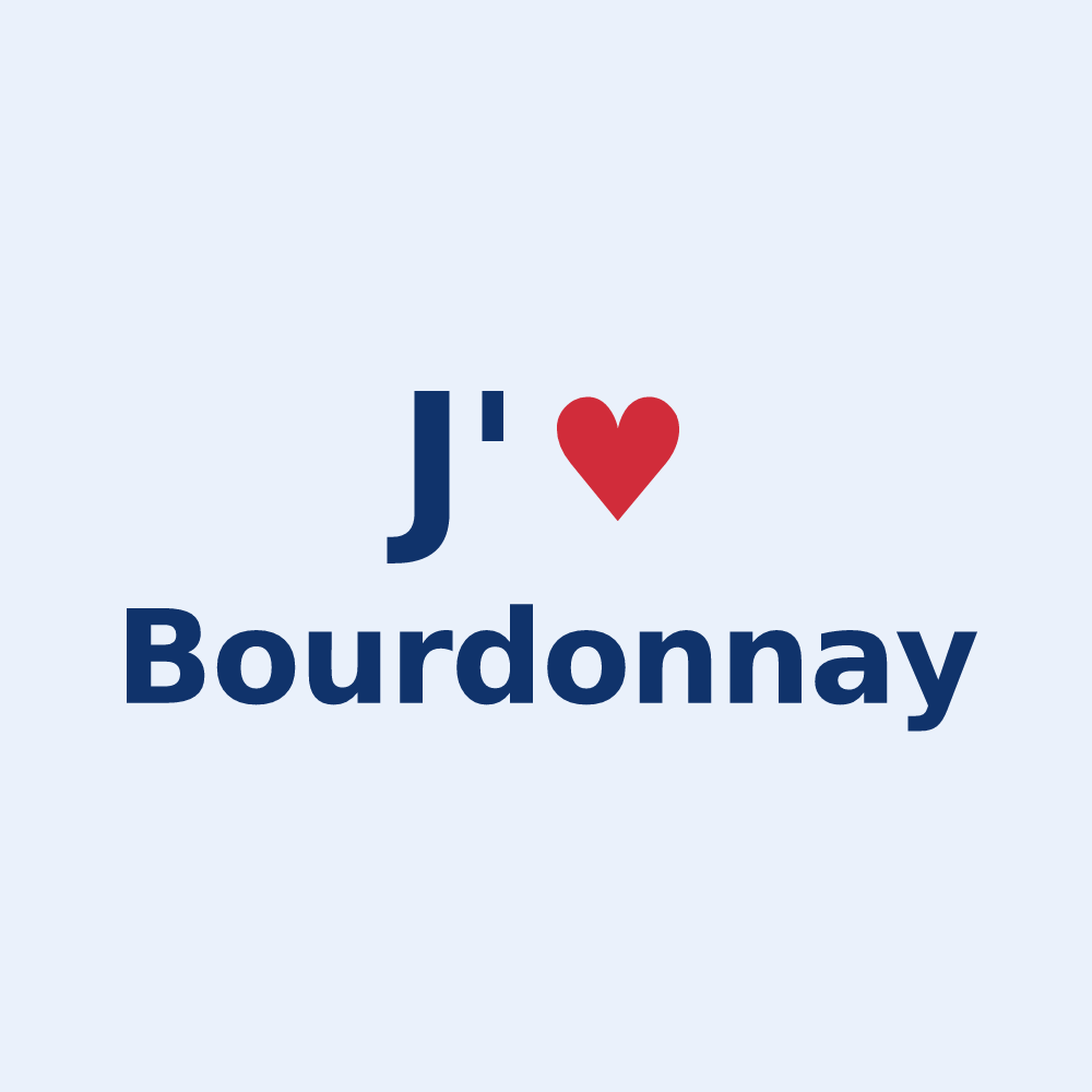 Sticker personnalisé Bourdonnay — design J'aime Bourdonnay