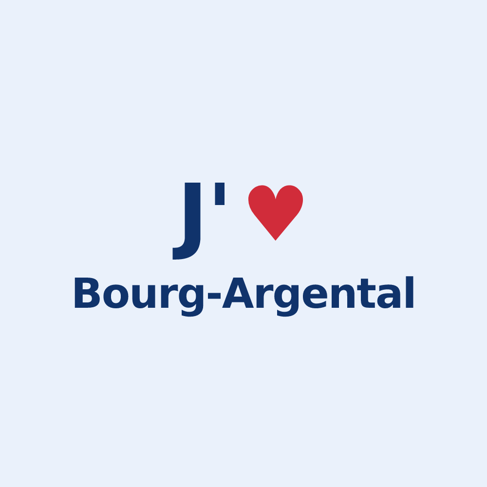 Sticker personnalisé Bourg-Argental — design J'aime Bourg-Argental