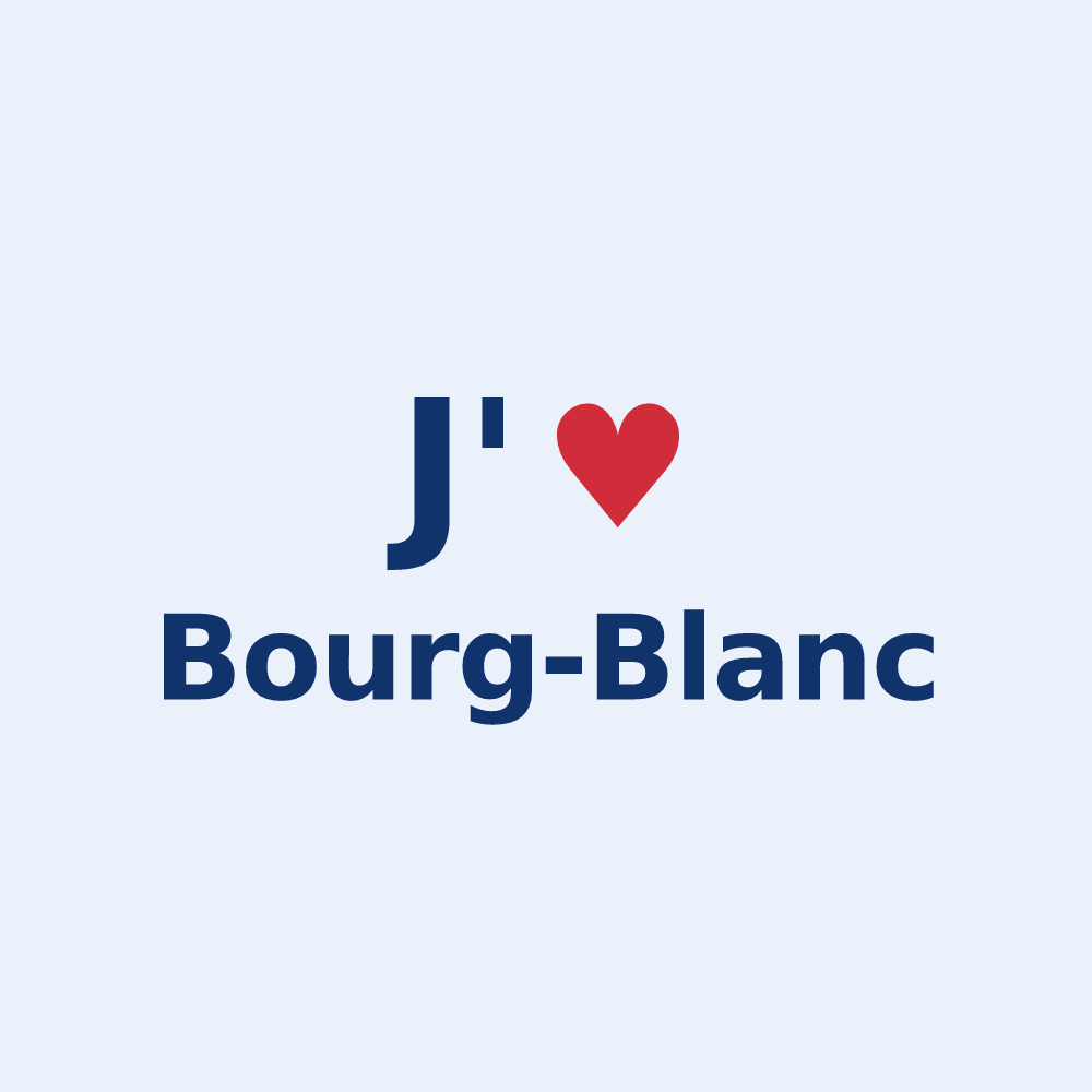 Sticker personnalisé Bourg-Blanc — design J'aime Bourg-Blanc