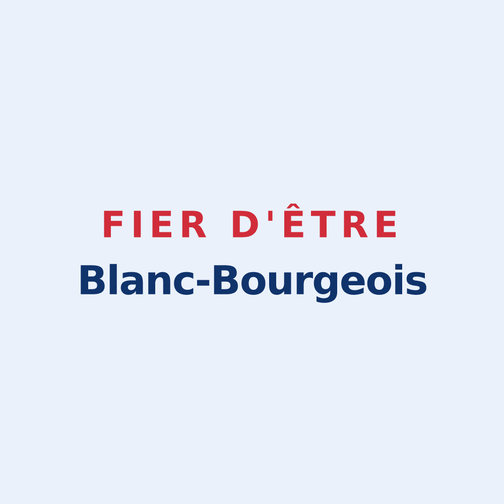 Sticker « Fier d'être Blanc-Bourgeois » — design pour Bourg-Blanc