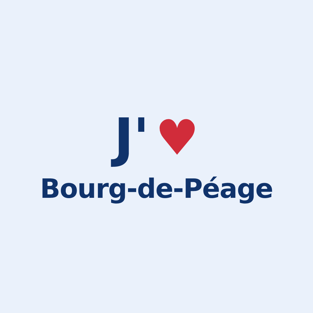 Sticker personnalisé Bourg-de-Péage — design J'aime Bourg-de-Péage