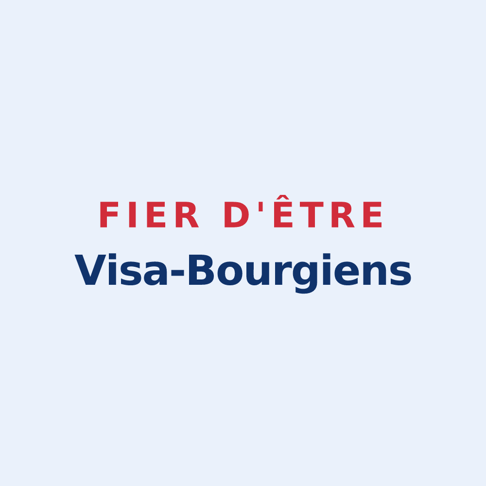 Sticker « Fier d'être Visa-Bourgiens » — design pour Bourg-de-Visa